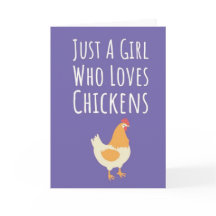 Cartões de Frango Rosa Fofo Para Meninas Animais d