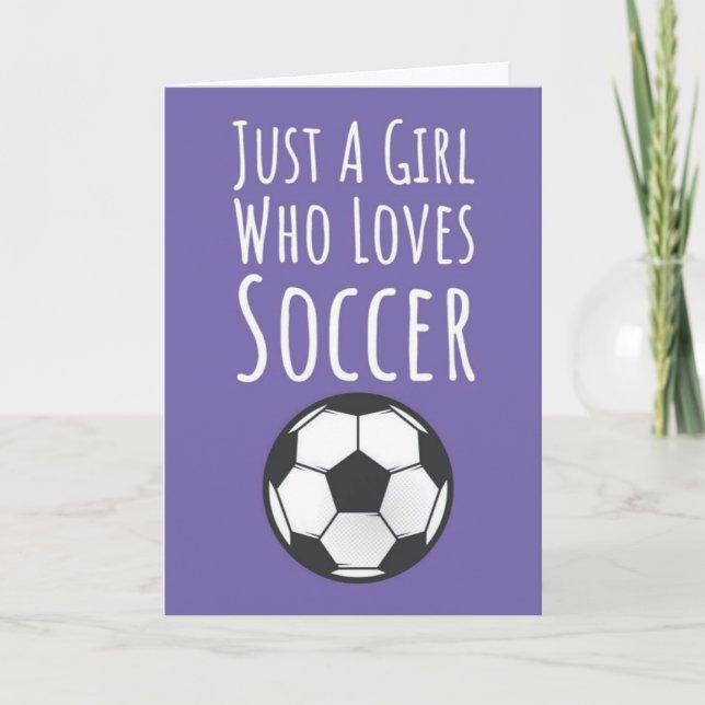 Cartões De Futebol Rosa Para Crianças Meninas (Frente)