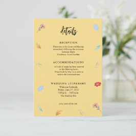 Cartões de Gabinete com Detalhes Florais Coloridos