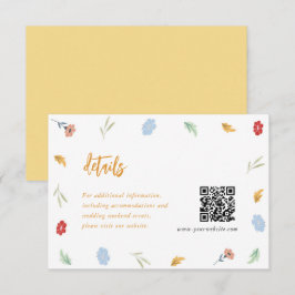 Cartões de Gabinete com Detalhes Florais Coloridos