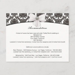 Cartões de gabinete de casamento Damask Elegance