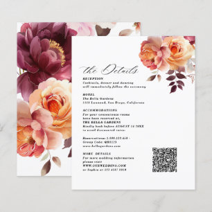Cartões de gabinete de casamento ruivo do Buquê El
