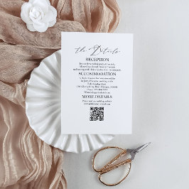 Cartões de Gabinete de Detalhes de Casamento Elega