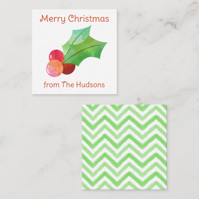 Cartões de gabinete de presentes para natal com aq (Frente/Verso)