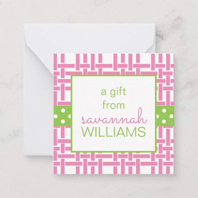 Cartões de gabinete para presentes para bambu e Gr (Frente)