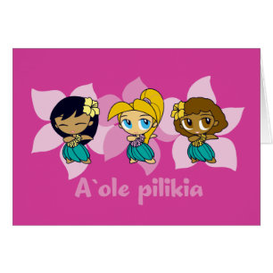 Cartões de garotas "Aloha Honys" em Fúchsia