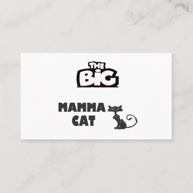 Cartões de gato preto e design branco (Frente)