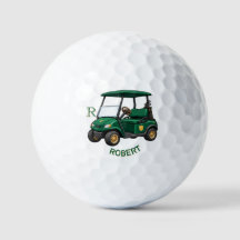 Cartões de Golfe Personalizados Nome Monograma Ver