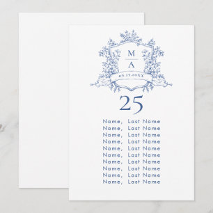 Cartões de Gráfico de Casamento de Grace Ornamenta