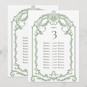 Cartões de Gráfico de Casamento de Grace Ornamenta