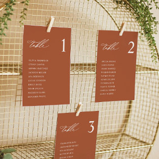 Cartões de Gráfico de Casamento de Terracotta Mode