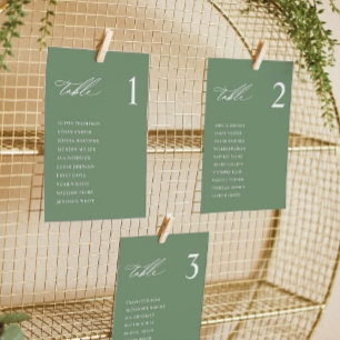 Cartões de Gráfico de Casamento Verde da Sage Mode