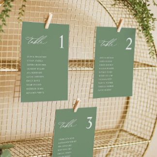 Cartões de Gráfico de Casamento Verde da Sage Mode