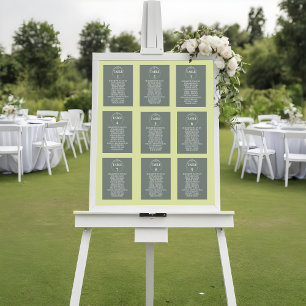 Cartões de Gráfico de Mesa de Casamento das Flores
