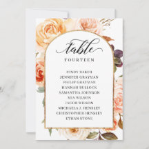 Cartões de Gráfico de Número de Tabela Floral do o