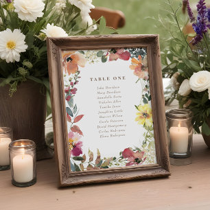 Cartões de Gráficos de Casamento de Wildflower