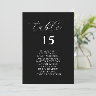 Cartões de Gráficos de Casamento Preto Simples