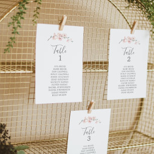 Cartões de Gráficos de Número de Tabela de Flores 