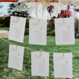 Cartões de Gráficos Dourados de Casamentos Elegant