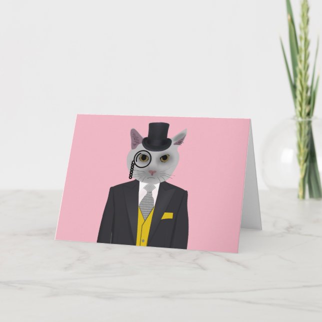 CARTÕES DE GREETING DE GATOS DE ESTACOLHA (Frente)