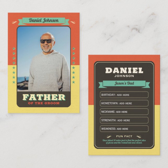 Cartões de Grupo Personalizados Cartões de Padrinh (Frente/Verso)