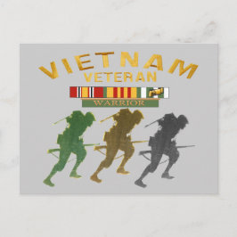 Cartões de guerreiros veteranos do Vietname, poste
