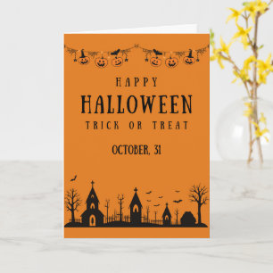 Cartões de Halloween Adoráveis Fantasmas, Abóboras
