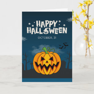 Cartões de Halloween Adoráveis Fantasmas, Abóboras