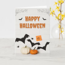 Cartões de Halloween Adoráveis Fantasmas, Abóboras
