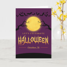 Cartões de Halloween Adoráveis Fantasmas, Abóboras
