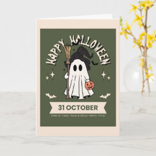 Cartões de Halloween Fofo Fantasmas, Abóboras