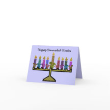 Cartões de Hannukah Menorah dos esquilos