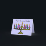 Cartões de Hannukah Menorah dos esquilos<br><div class="desc">Ilustração gráfica de um design do menorah de Hannukah dos esquilos.</div>