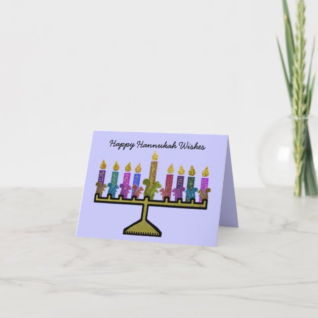Cartões de Hannukah Menorah dos esquilos (Frente)