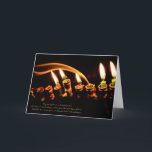 Cartões de Hanukkah<br><div class="desc">A parte dianteira lê: Pode nossa luz nunca ser extinguida e pode nossa busca dos corações sempre brilhar sua luz antes de todos os homens. Até que esta vez vier outra vez, b'Yerushalayim do habah de L'Shanah. Dentro de está vazio.</div>