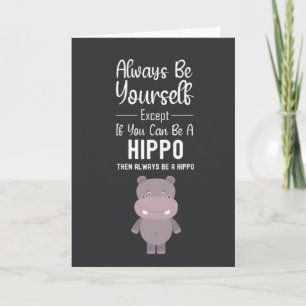 Cartões de Hipopótamo Fofo Humor Hipopótamo Animal