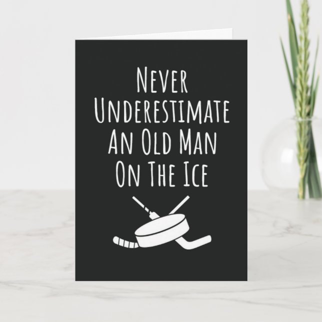Cartões De Hóquei Engraçados Para Esportes Masculi (Frente)
