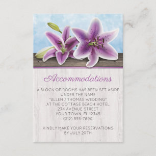 Cartões de Hospedagem Lírio Roxo Bonito