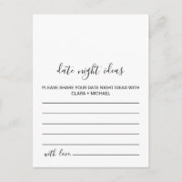 Cartões de Ideias para Noite de Encontro Preto e B