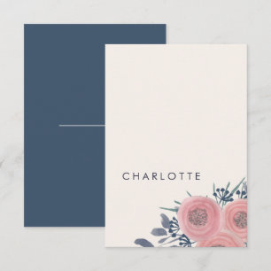 Cartões de Identificação Pré-Impressos Blush Poppi