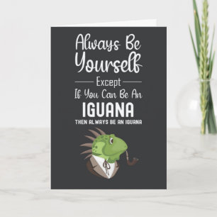 Cartões de Iguana Fofa Humor Réptil Engraçado Dive