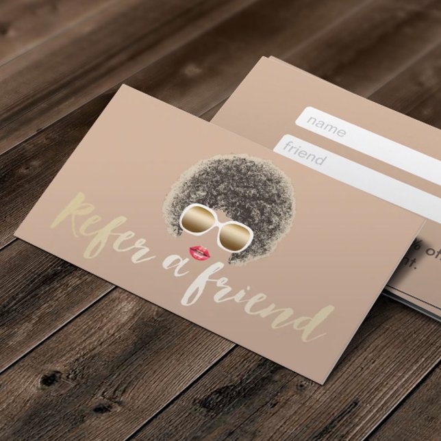 Cartões de Indicação | Salão de beleza natural do  (Criador carregado)