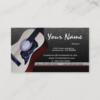 Cartões de indústria musical da guitarra acústica