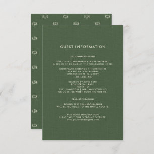 Cartões de Informação de Convidado de Casamento   