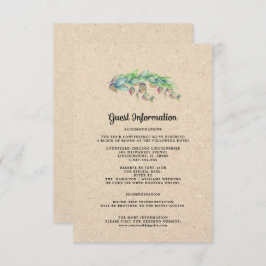 Cartões de Informações para Convidados de Casament
