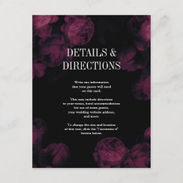 Cartões de Inserção de Casamento do Jardim de Rosa