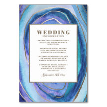 Cartões de Inserção de Casamentos Gemstone Geode A