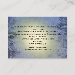 Cartões de Inserção de Hospedagem do Hotel Blue La