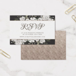 Cartões de inserção do site de RSVP de Casamento d