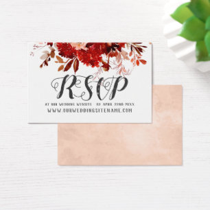 Cartões de inserção do site RSVP de casamento de b